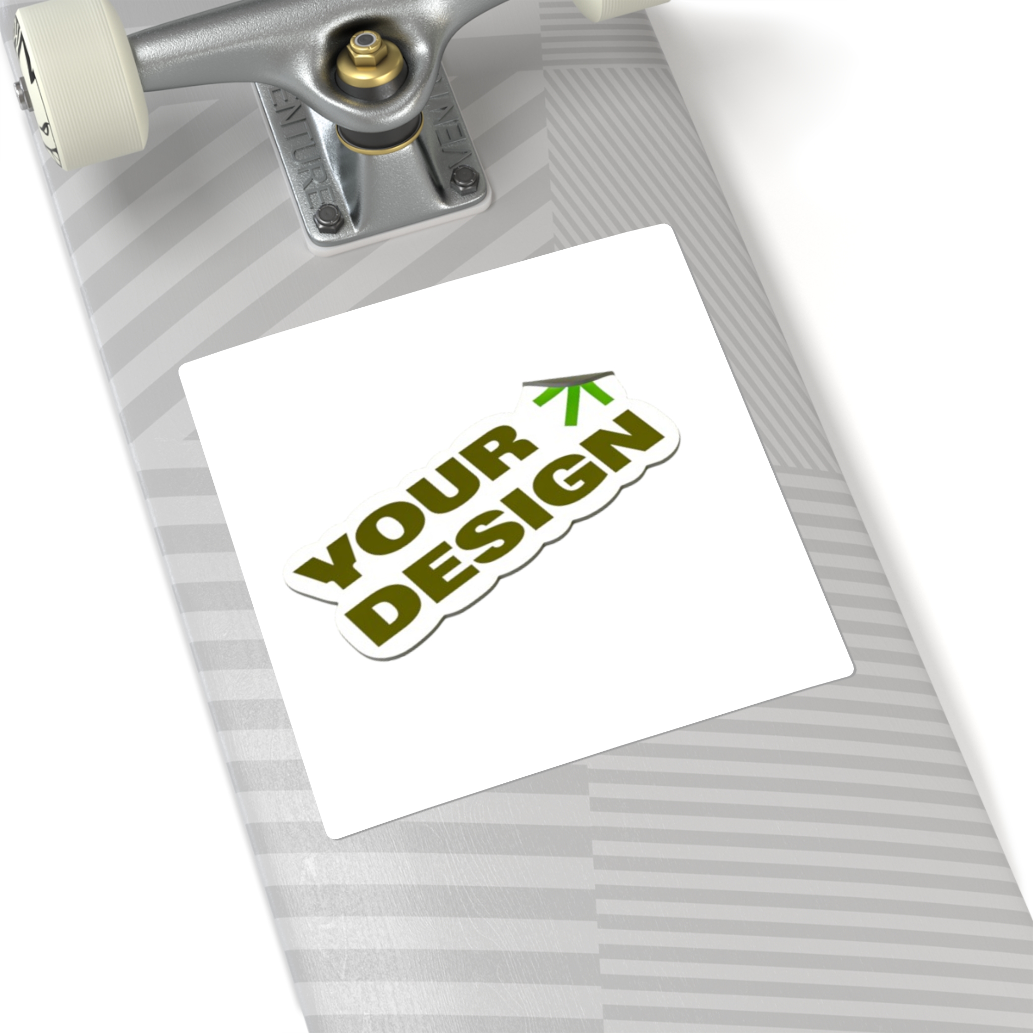 Custom Square Sticker — Personalized "YOUR DESIGN" Logo Decal for Laptops, Water Bottles & More