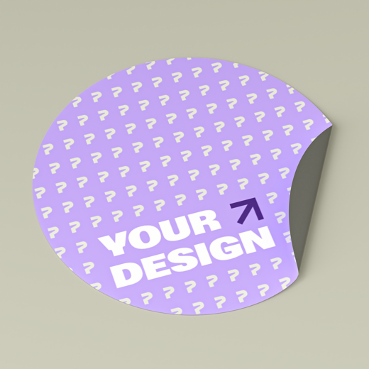 Custom Round Vinyl Sticker | Personalized Logo Decal, Waterproof Durable