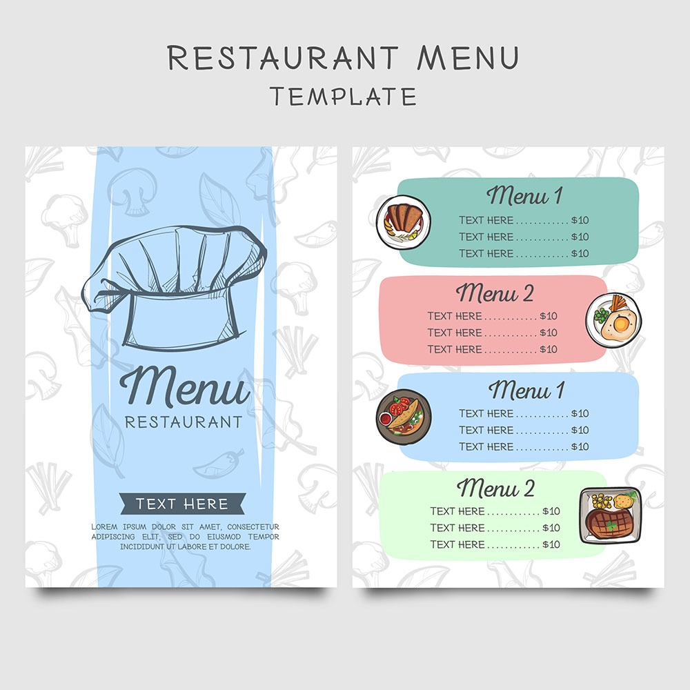 Restaurant menu printing