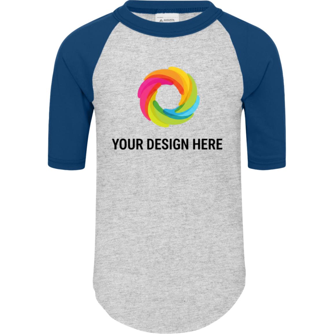 4421 Youth Colorblock Raglan Jersey - Image 3