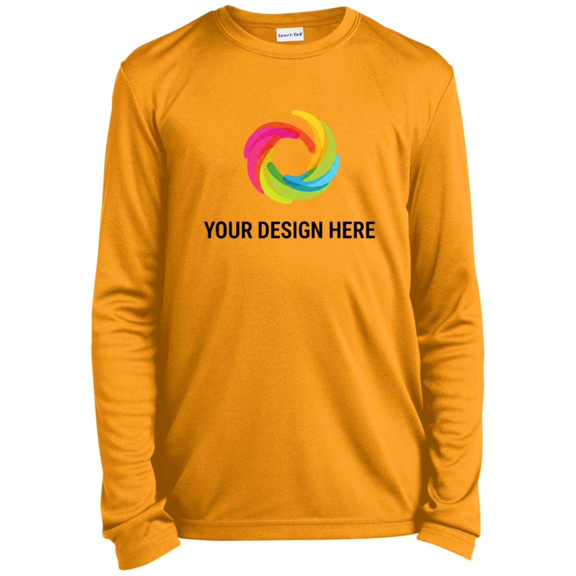 YST350LS Sport-Tek Youth Long Sleeve Performance Tee - Image 4