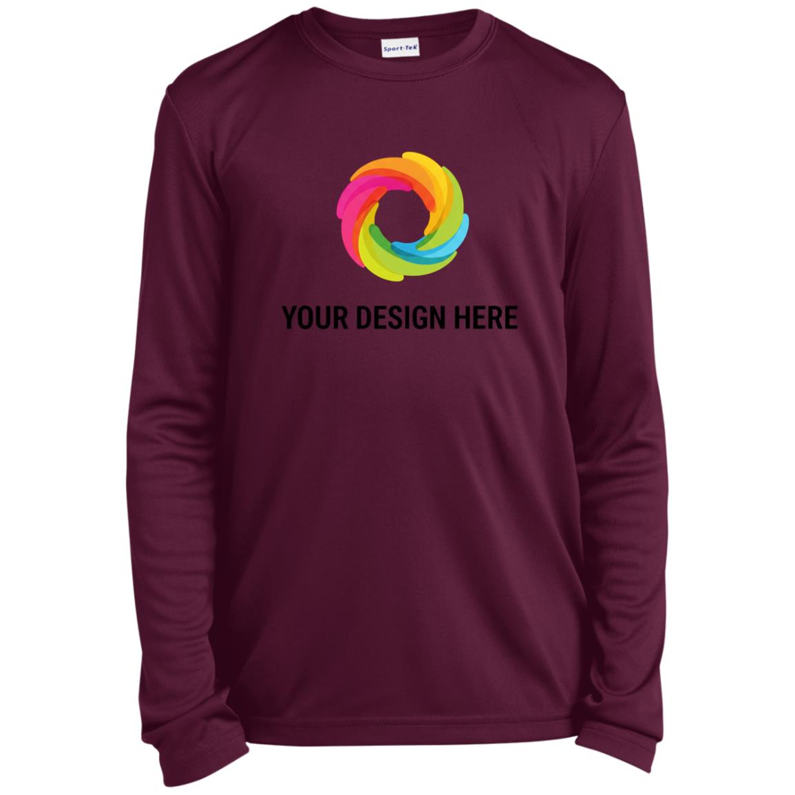 YST350LS Sport-Tek Youth Long Sleeve Performance Tee - Image 5