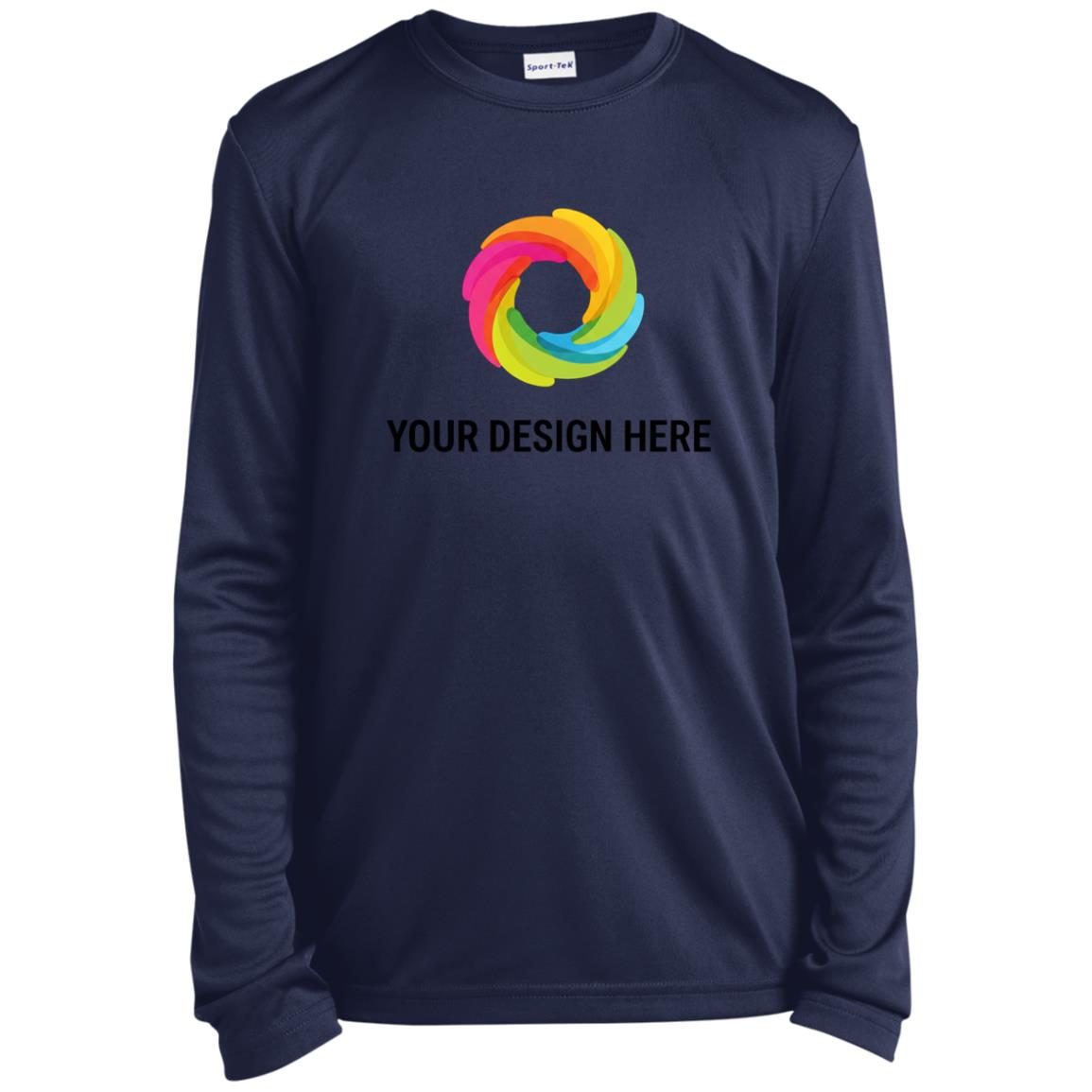 YST350LS Sport-Tek Youth Long Sleeve Performance Tee - Image 6