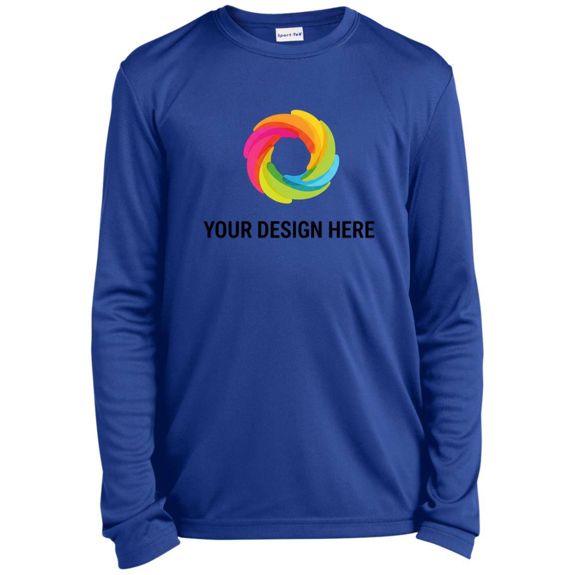 YST350LS Sport-Tek Youth Long Sleeve Performance Tee - Image 8