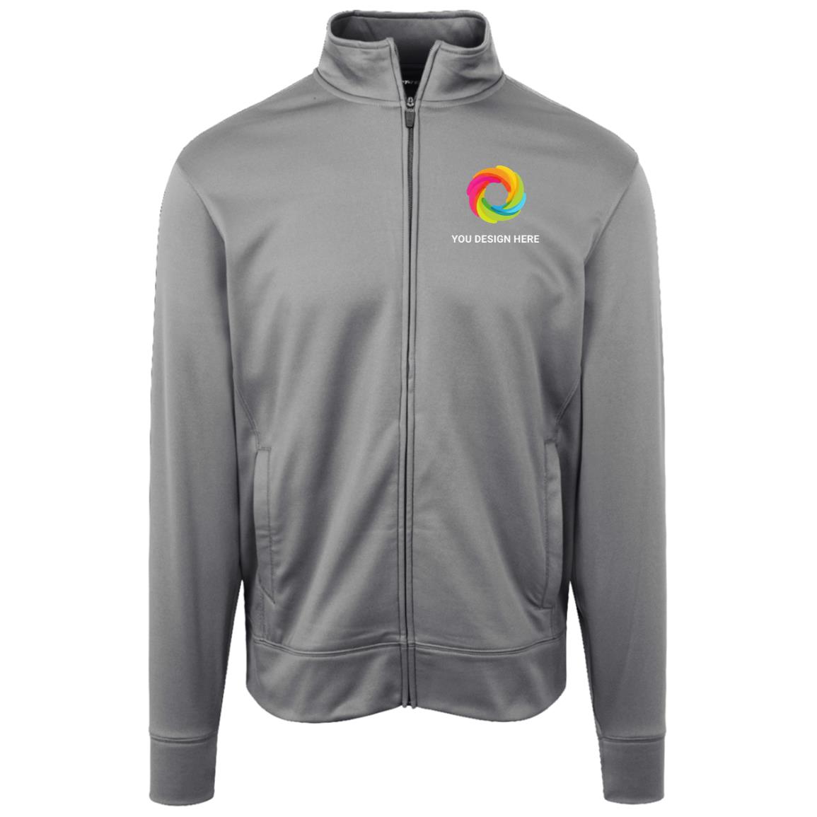 ST241 Sport-Tek Mens Fleece Full-Zip Jacket - Image 5