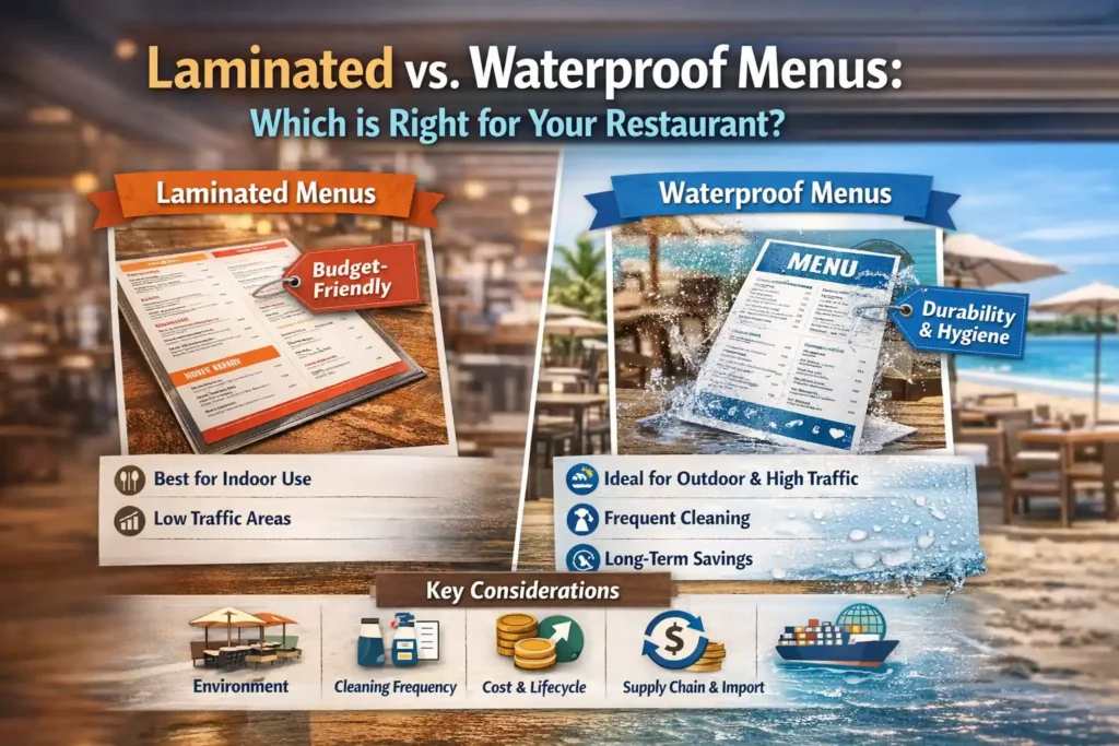 Laminated and Waterproof Menus?