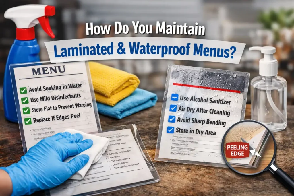 How Do You Maintain Laminated and Waterproof Menus