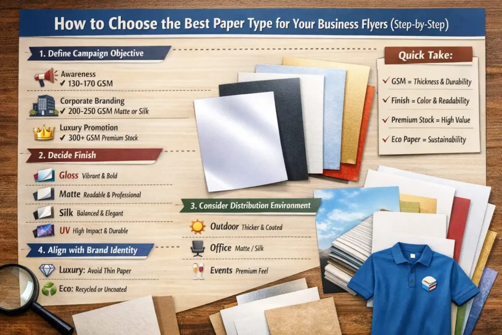 How to Choose the Best Paper Type for Your Business Flyers (Step-by-Step)
