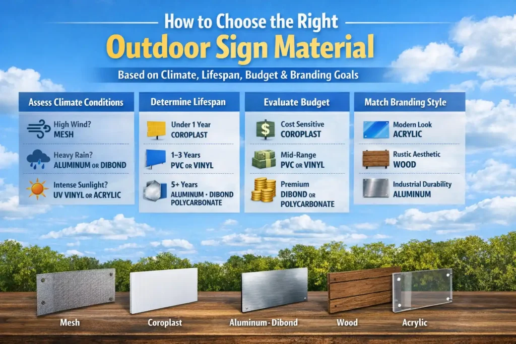 How to Choose the Right Outdoor Sign Material