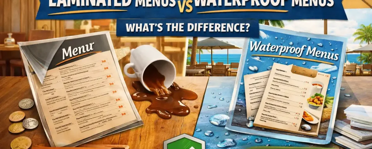 Laminated vs Waterproof Menus