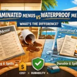 Laminated vs Waterproof Menus