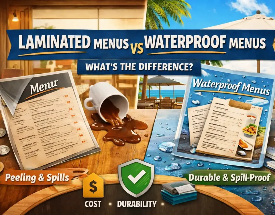 Laminated vs Waterproof Menus