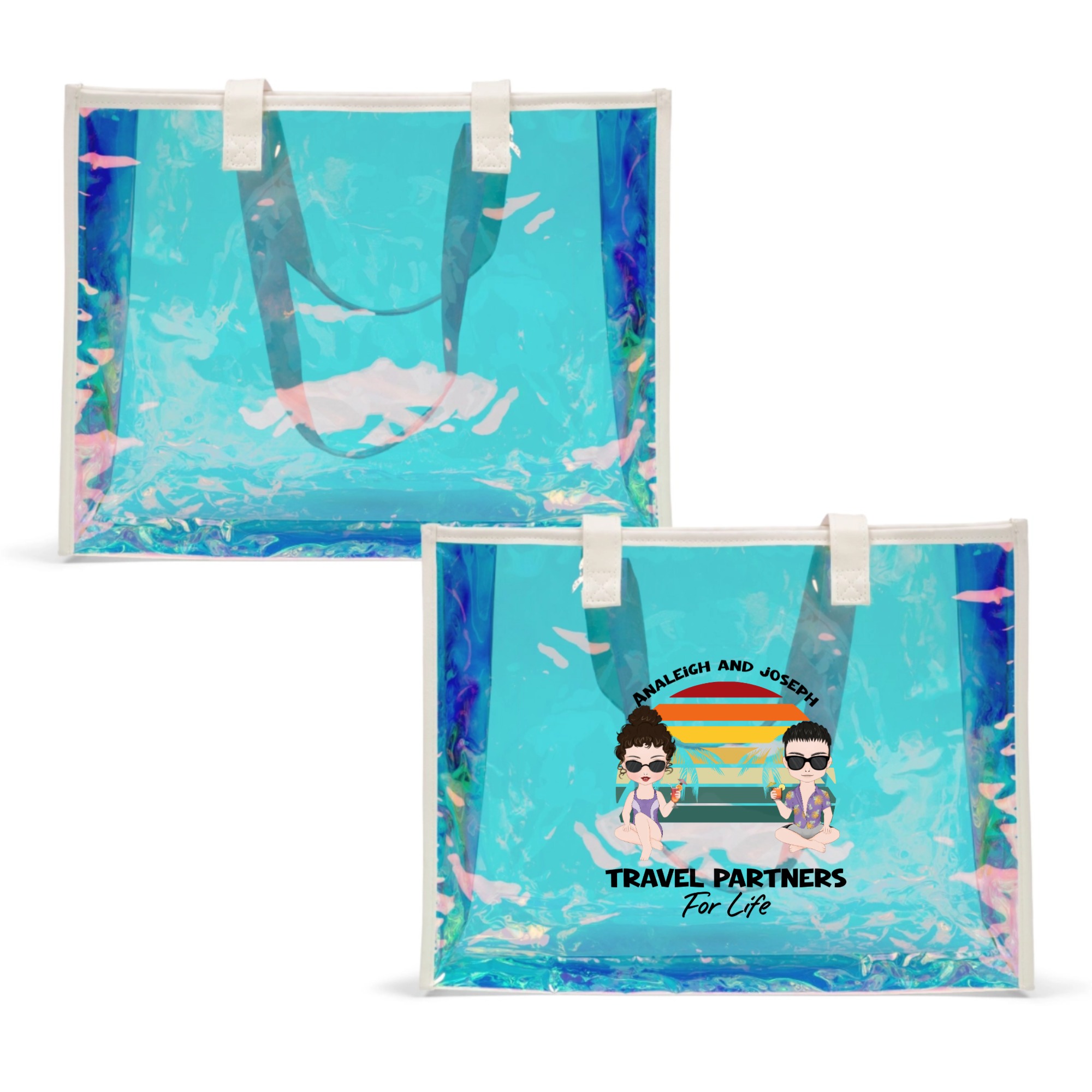 Beach Holographic Tote Bag