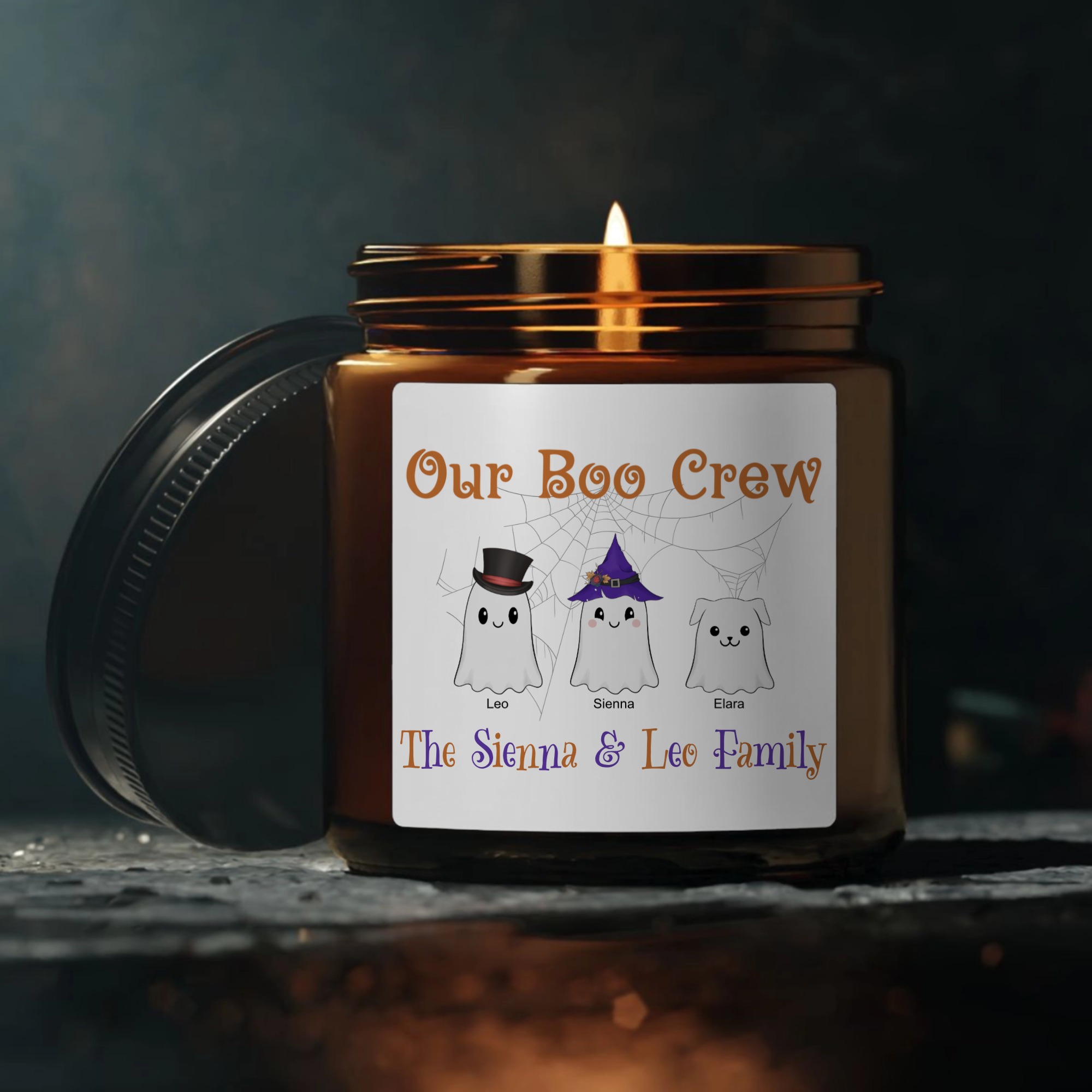 Scented Soy Candle (Multi-Size, Amber Jar)