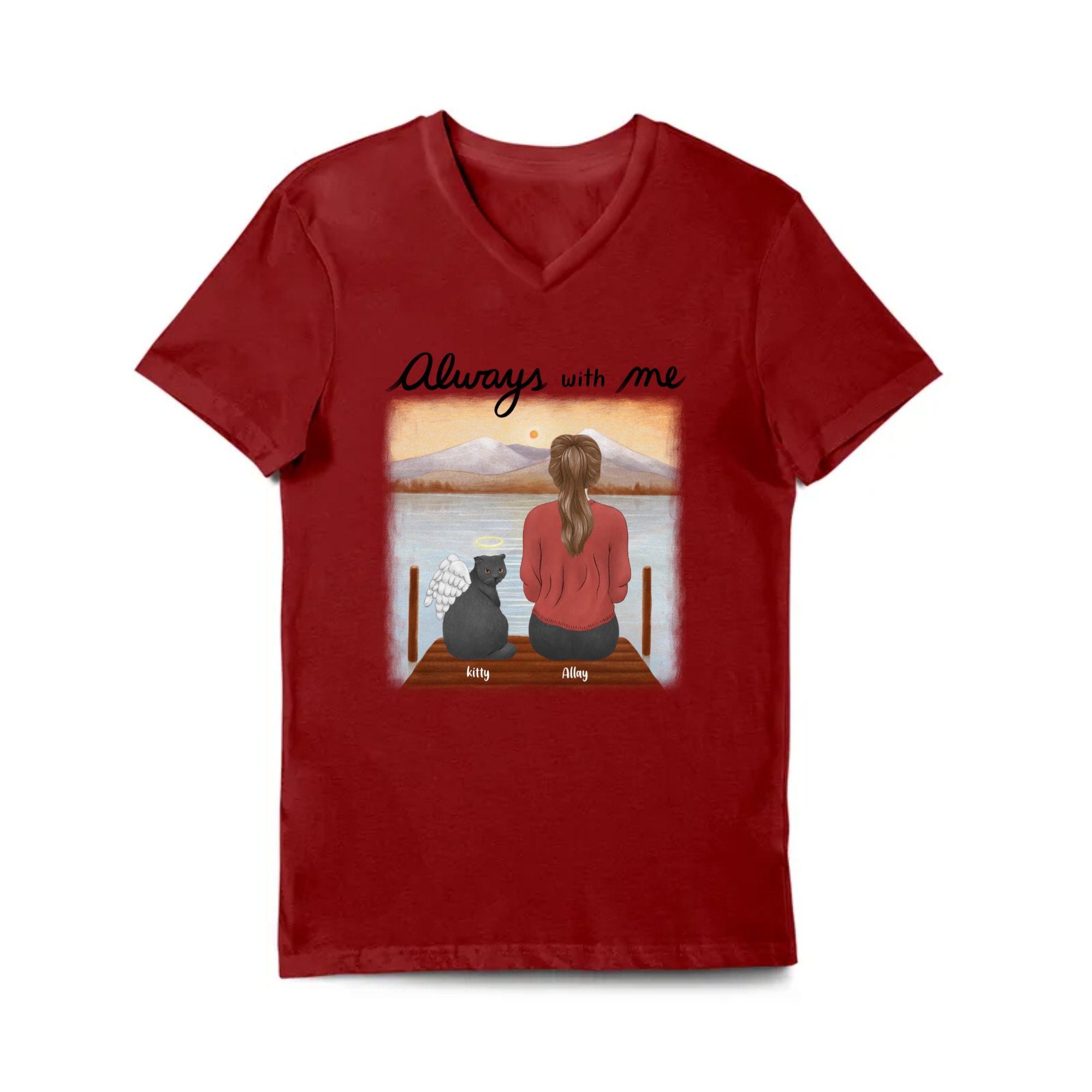3005 Unisex Jersey SS V-Neck T-Shirt
