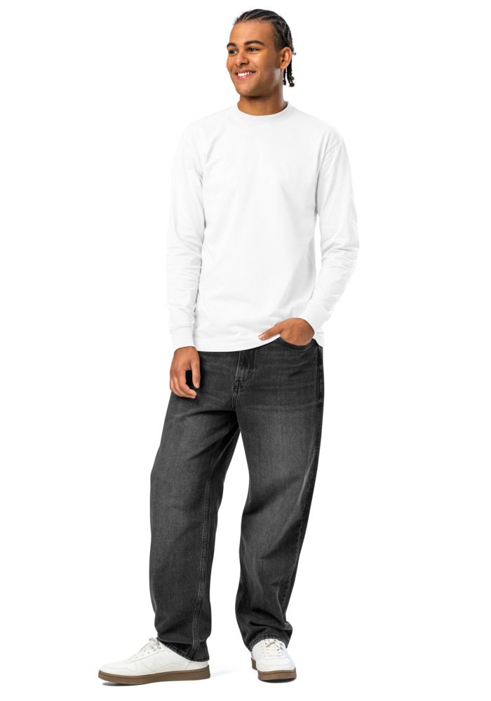Men's Heavyweight Long Sleeve T-Shirt | Cotton Heritage MC1186 - Image 16