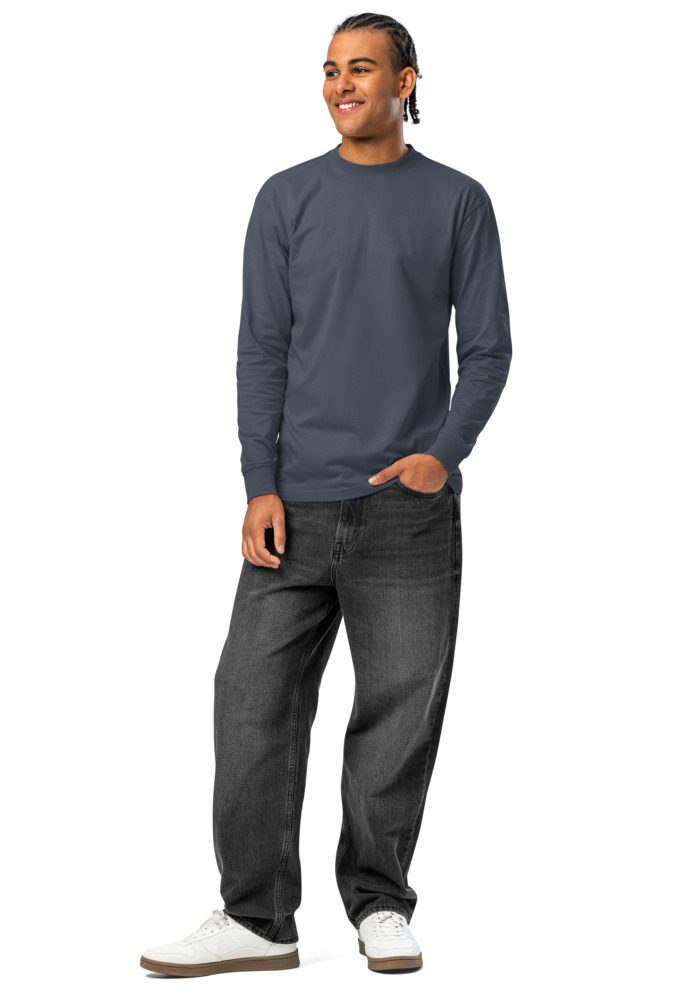 Men's Heavyweight Long Sleeve T-Shirt | Cotton Heritage MC1186 - Image 15